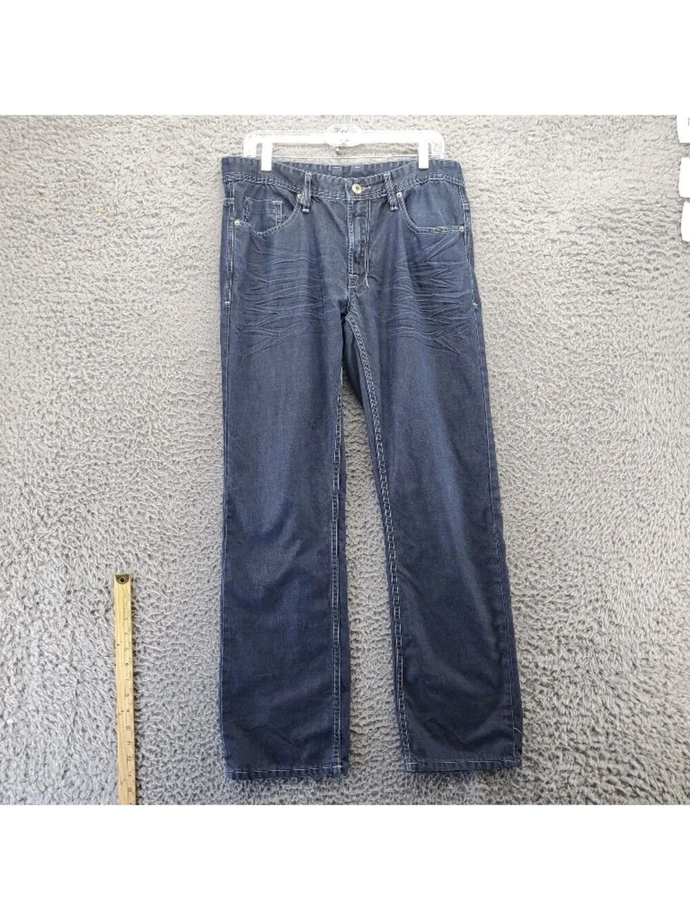Buffalo David Bitton Jeans Mens Size 33x32 Blue Straight Leg Driven Basic *Read*